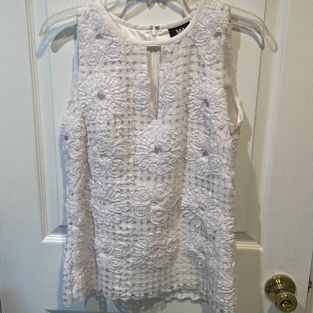 Beautifully detailed Worth white sleeveless top
